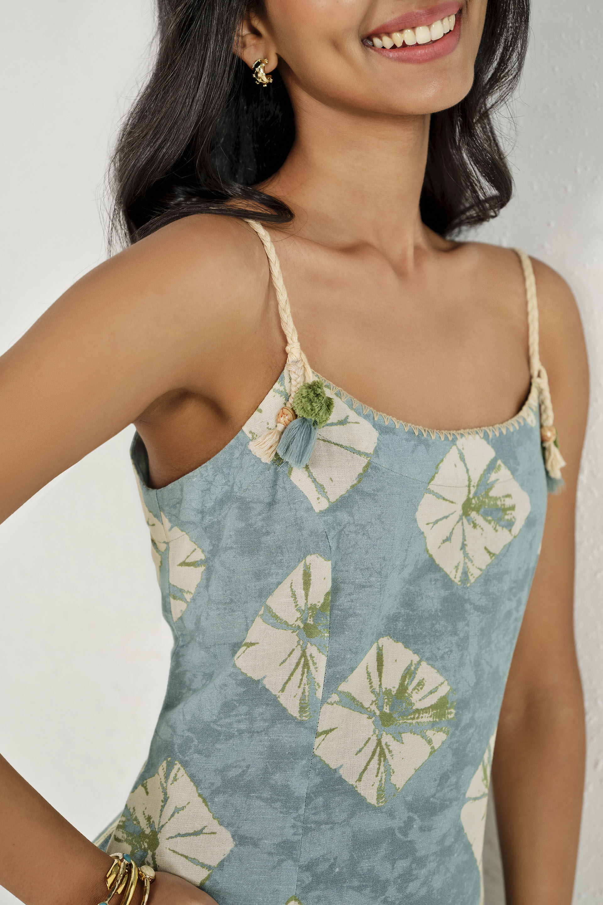 Teal Strappy Midi Dress, Teal, image 2